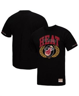 Чёрная футболка с коротким рукавом и принтом Miami Heat NBA x Michelob Ultra Rewind II от Mitchell &amp, Ness 11239051