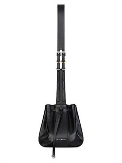 Givenchy Круглая сумка Pumpkin из лакированной телячьей кожи с регулируемым ремнём и застежкой-шнурком 11169752