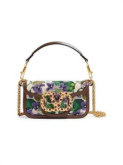 Valentino Garavani Небольшая сумка на плечо с вышивкой в виде цветов и элементом VLogo, 20x11x5 см 11167614