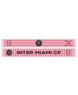 Ruffneck Scarves Шарф Pink Inter Miami CF с уникальным двусторонним дизайном и бахромой, 100% акрил 11224890