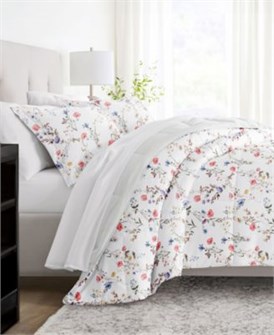 Ienjoy Home Легкий стёганый комплект для двуспальной/длинной кровати Meadow Floral Stripe из 2 частей, 178 см x 229 см 11228394