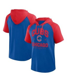 Logo Athletic Мужская футболка-худи Fanatics Royal Chicago Cubs с короткими рукавами и контрастными вставками 11224608