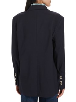 Однобортный шероховатый пиджак Mo от TWP с пиковой лацканной линией и карманами, 60% шерсть 11225644