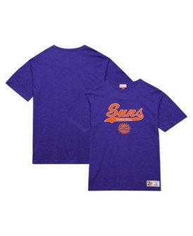 Фиолетовая хлопковая футболка Phoenix Suns Hardwood Classics от Mitchell &amp, Ness с короткими рукавами и нашивками 11222949