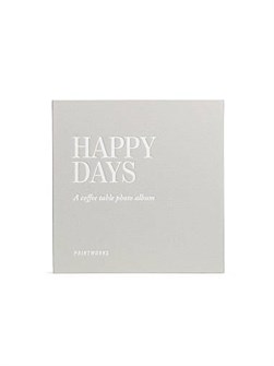 Printworks Фотоальбом Happy Days с элегантной тканевой обложкой, 30 страницами черной фотобумаги, размер 10x15 см 11015638