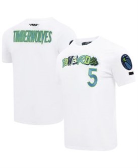 Pro Standard Мужская белая футболка Minnesota Timberwolves City Ransom с вышивкой Anthony Edwards, 100% хлопок 11223728