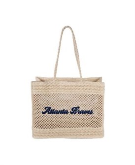 Logo Brand Легкая и дышащая сумка-тоут с вышивкой Atlanta Braves, размер 40 х 15 х 35 см, с двумя ручками 11224847