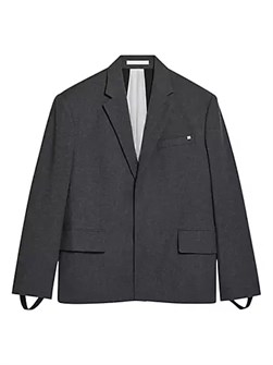 Блейзер Driver Boxy от Helmut Lang из эластичной шерсти с большими плечевыми накладками и скрытой застежкой 10048138