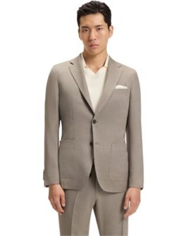 Hugo Boss Пиджак Boss из шерсти и шелка, современный Slim Fit, 2 пуговицы, карманы, 98% шерсть 11175277