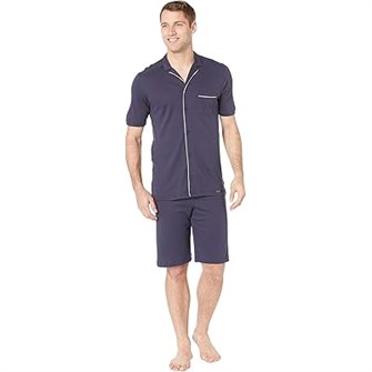 Мужские классические пижамы HANRO Night &amp, Day с коротким рукавом, 100% хлопок, стильный дизайн 11226570