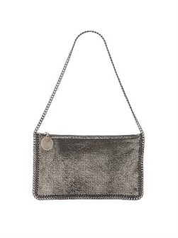 Stella McCartney Сумка Pochette Accessoir на плечо с цепочкой и блестящей отделкой из 100% переработанного полиэстера 11022496