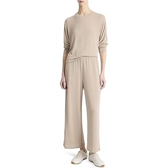 Укороченные брюки Vince из вискозы и хлопка с эластичным поясом, комфортные идеально подходят для отдыха 11227137