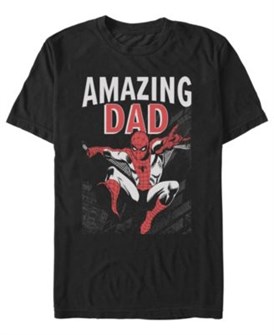 Мужская футболка с коротким рукавом Amazing Dad от Fifth Sun, модный прямой крой, 100% хлопок, принт Marvel 11237302