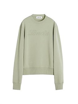 Хлопковый лонгслив Lanvin с тиснёным логотипом, прямой крой, круглый вырез, произведено в Португалии 11010589