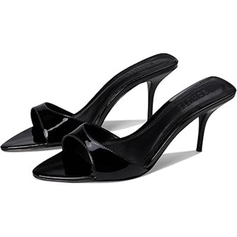 Кожаные шлепанцы Schutz Elodie с узким каблуком и открытым носком для стильного образа 11228956