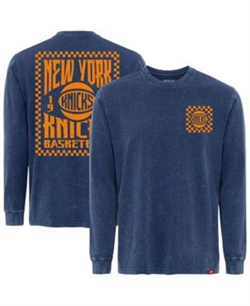 Мужской лонгслив Sportiqe New York Knicks Bono с фанатским принтом, 100% хлопок 11223419