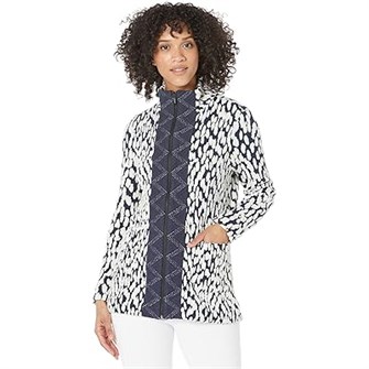 Куртка с высоким воротником, двумя карманами и звериным принтом Sweet Spot от Nic+Zoe 11177469