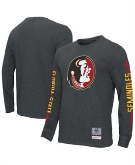 Mitchell &amp, Ness Мужской лонгслив с экранной печатью Florida State Seminoles Team Pride из мягкого хлопка и прочными манжетами 11239359