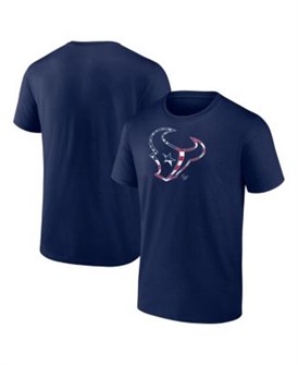 Футболка Houston Texans с принтом американского флага от Logo Athletic, классическая молодёжная модель, 100% хлопок 11177167