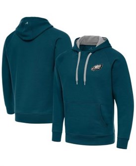 Худи Antigua в темно-зеленом цвете с вышивкой Philadelphia Eagles для молодежи, лонгслив для холодной погоды 11222002