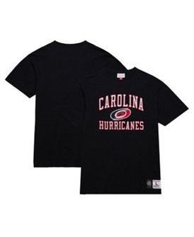 Мужская чёрная футболка Carolina Hurricanes от Mitchell &amp, Ness с коротким рукавом и принтом Legendary 11223291