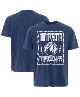 Футболка с короткими рукавами Sportiqe для фанатов Minnesota Timberwolves с винтажным принтом, 100% хлопок 11222539