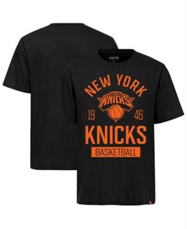 Sportiqe Мужская и женская чёрная футболка из мягкого хлопка, New York Knicks Duke Premium, с коротким рукавом 11222541
