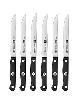 ZWILLING J.A. Henckels Набор из 6 легких столовых ножей Gourmet с эргономичными ручками и специальной сталью 10048763