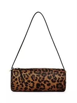 Reformation Цилиндрическая сумка через плечо Simona из леопардовой кожи с отделкой из натуральной кожи 10042547
