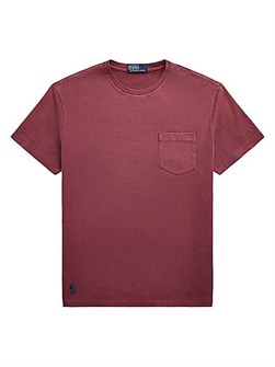 Мужская хлопковая футболка Polo Ralph Lauren Classic-Fit с коротким рукавом и карманом 11014488