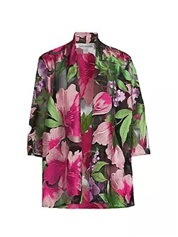 Caroline Rose Кардиган с вышивкой Abundant Blooms, шалька, свободный крой, 100% полиэстер 10043030