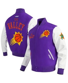 Pro Standard Молодёжная фиолетовая куртка Phoenix Suns City Edition 2024/25 из шерсти с полной застёжкой-молнией 11224160