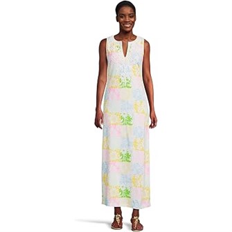 Макси-платье Raina от Lilly Pulitzer с цветочным узором и прямым кроем, 100% хлопок 11230663