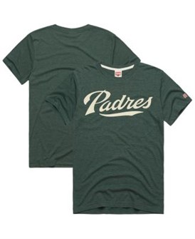 Мужская зелёная трикотажная футболка San Diego Padres Hyper Local от бренда Homage 11239491