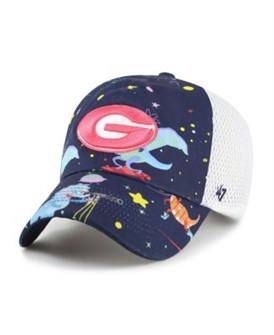 ',47 Brand Регулируемая темно-синяя кепка из 100% хлопка с динозаврами и космической тематикой для мальчиков и девочек 11173724