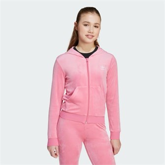 Женское худи из велюра с узким фасоном и логотипом Trefoil от adidas Originals 11240107