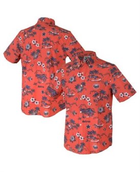 Мужская оранжевая рубашка с коротким рукавом от Reyn Spooner с карманом на груди и защитой UPF 30+, Houston Astros, Kekai 11223562