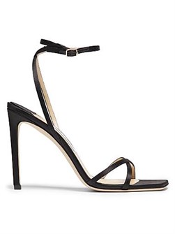 Элегантные сандалии Metz 100MM от Jimmy Choo из сатина с открытым носком и изящным каблуком 11166036