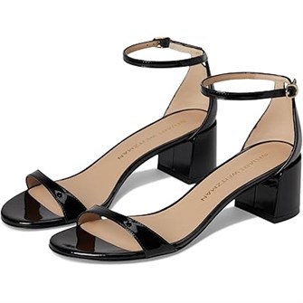 Босоножки Nudist Block 50 от Stuart Weitzman с открытым носом и устойчивым каблуком 11226408