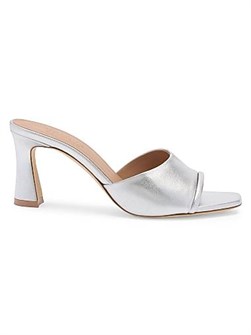 Сандалии Roxanne 70MM из металлизированной кожи на блочном каблуке от Malone Souliers 11167619