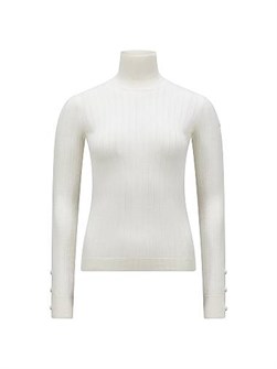 Свитер Moncler с воротником-стойкой из 90% чистой шерсти и 10% кашемира 11169206