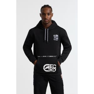 Ecko Unltd. Лонгслив-худи Ecko Unltd с оригинальным принтом, регулируемым капюшоном и карманом кенгуру 10048809