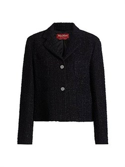 Max Mara Studio Жакет Aureo из смеси мериносовой шерсти с нашивными карманами и одинарной пуговицей 11022281