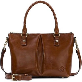 Patricia Nash Сумка через плечо из винтажной кожи Zora с ручками, 4 карманами и надежной застежкой-молнией 11234468