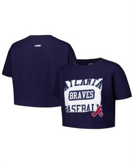 Молодёжная футболка Pro Standard Atlanta Braves с укороченными клёшами и прямым кроем, в стиле Атланта 11223402