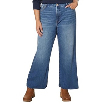 KUT from the Kloth Джинсы KUT от Kloth для полных Mega High-Rise с широкими брюками и необработанным краем, удобная модель 11237605