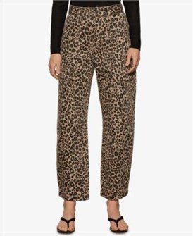 Женские утилитарные брюки Sanctuary с леопардовым принтом, высокой талией и свободным кроем из 100% хлопка 11226307