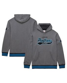 Мужское хлопковое худи Mitchell &amp, Ness с логотипом Carolina Panthers, флисовая подкладка, уютный лонгслив 11238839