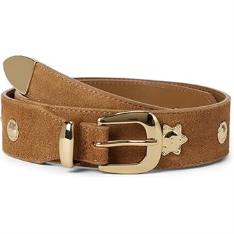 Madewell Широкий стильный замшевый пояс из кожи с солнцем на безопасной пряжке 11166936