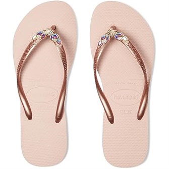 Женские сандалии Havaianas Slim Mermaid с тонкими металлическими ремешками и яркими украшениями 11235430